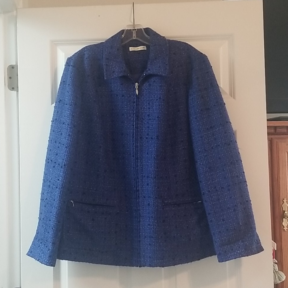 Coldwater Creek blue polyester coat